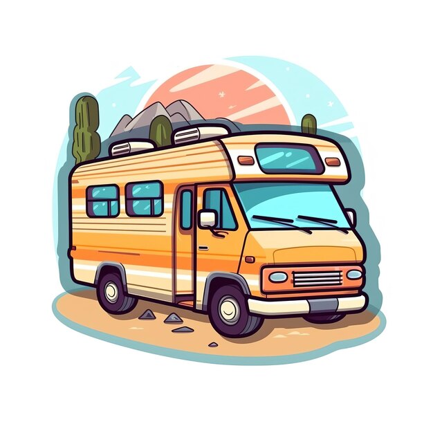 ilustração de motorhome