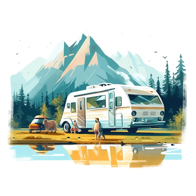 ilustração de motorhome