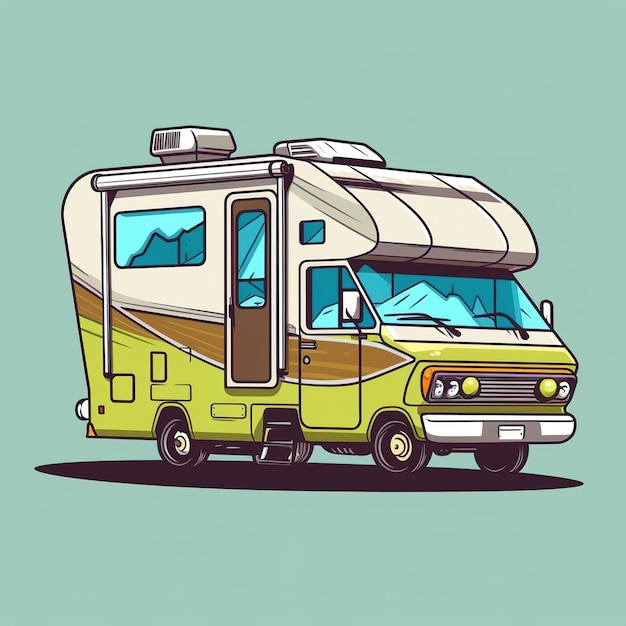 ilustração de motorhome