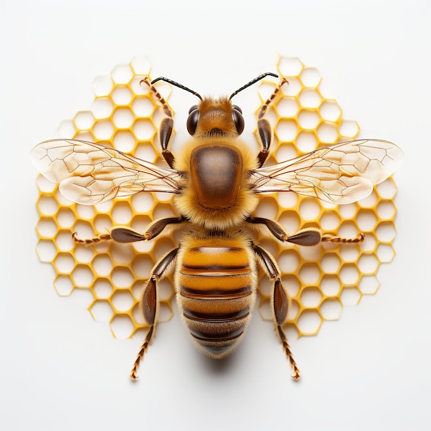 Ilustração de natures precisão as maravilhas simétricas da abelha