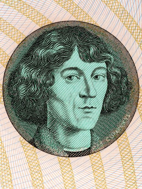 Ilustração de Nicolaus Copernicus do dinheiro polonês