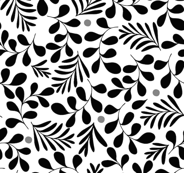 ilustração de padrão de design de fundo floral sem costura doodle