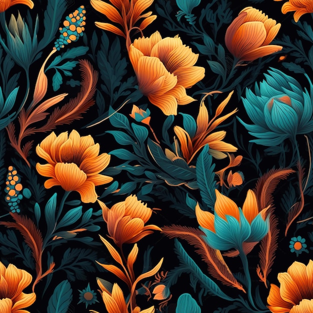 Ilustração de padrão de flor