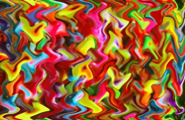 Ilustração de padrão ondulado artístico multicolorido para pano de fundo abstrato