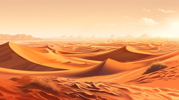 Ilustração de paisagem do deserto