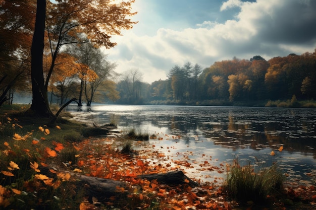 Ilustração de paisagens de outono