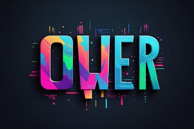 Ilustração de palavras vetoriais Game Over Play Again em design de glitch de ruído cibernético Para jogos