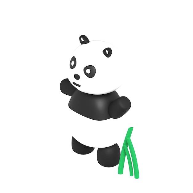 ilustração de panda 3D