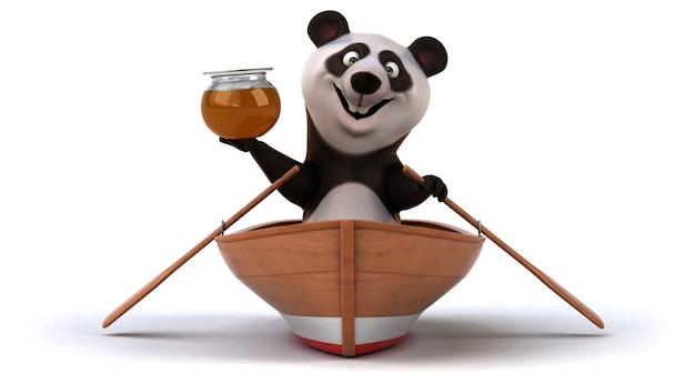 Ilustração de panda divertido