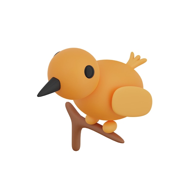 Ilustração de pássaro 3D