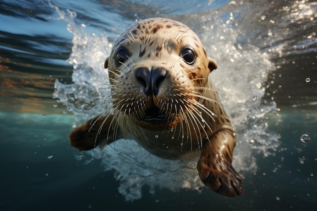 Ilustração de peixes e animais aquáticos