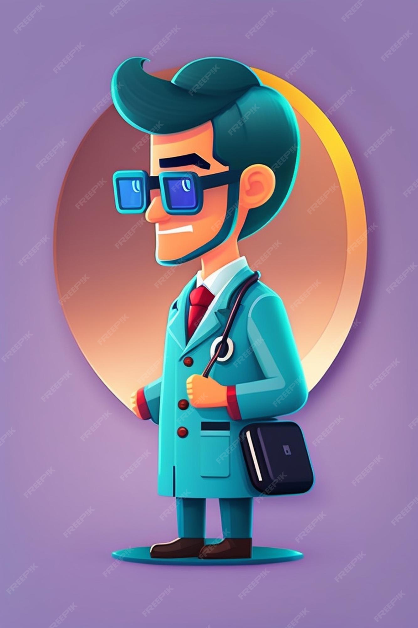 Personagem De Desenho Animado Médico Ilustração Stock - Ilustração de  tratamento, profissional: 223608525