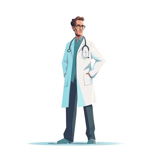 Ilustração de personagem de médico