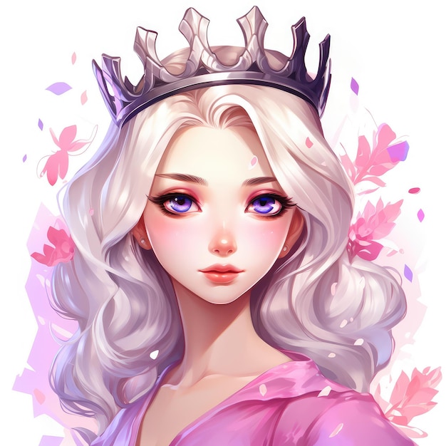 Foto ilustração de personagem linda princesa