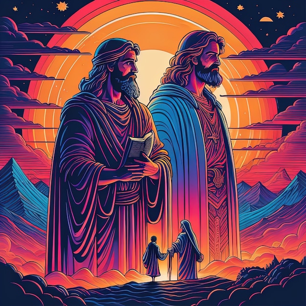 Ilustração de pintura vetorial de Jesus Cristo