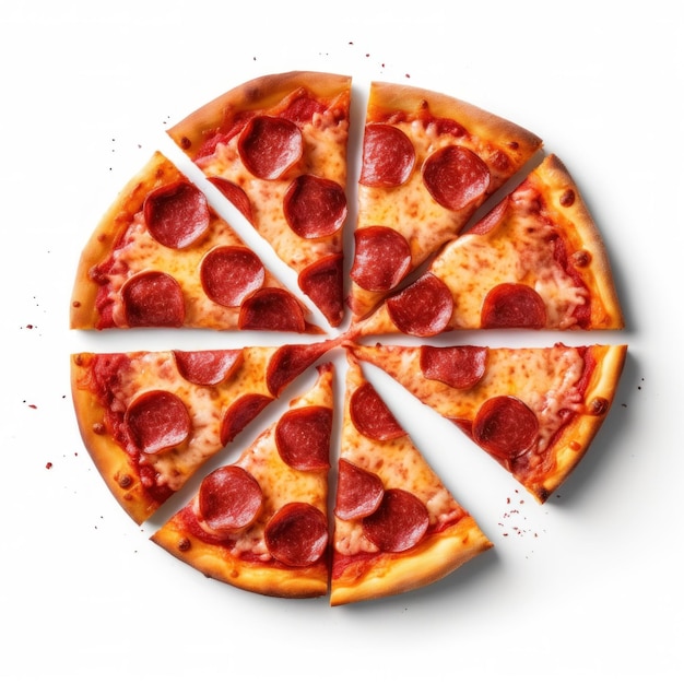 Ilustração de pizza Pepperoni AI Generative