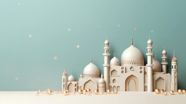 Ilustração de plano de fundo do feriado de Eid al Adha AI GenerativexA