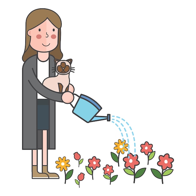 Ilustração de plantio png de fundo transparente