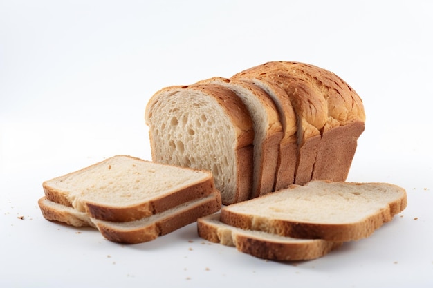 Ilustração de prato culinário de pão fatiado criado com IA generativa