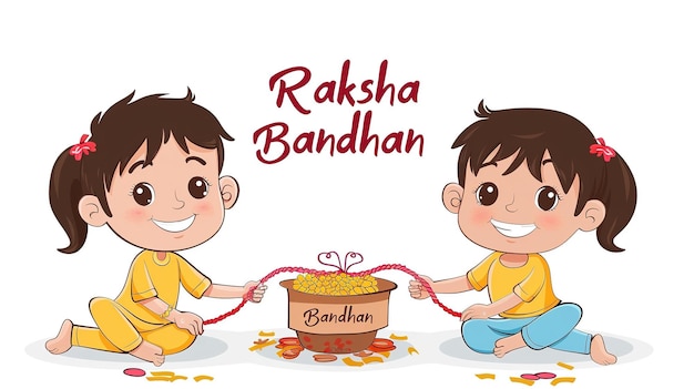 ilustração de rakhi decorado para o festival indiano Raksha Bandhan fundo
