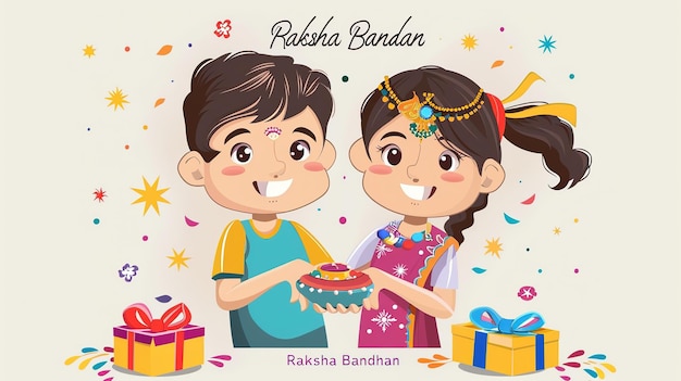 ilustração de rakhi decorado para o festival indiano Raksha Bandhan fundo