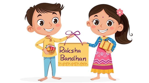 ilustração de rakhi decorado para o festival indiano Raksha Bandhan fundo