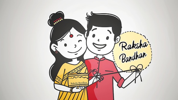 ilustração de rakhi decorado para o festival indiano Raksha Bandhan fundo