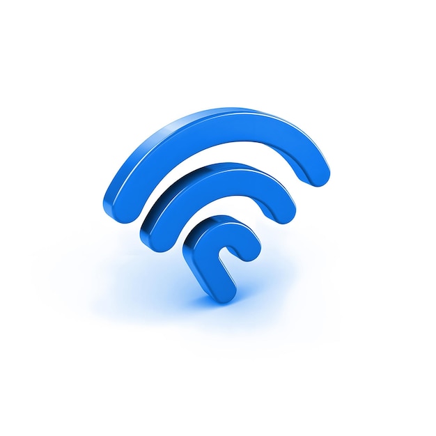 Ilustração de rede sem fio 3D realista ícone de sinal Wifi Generative Ai