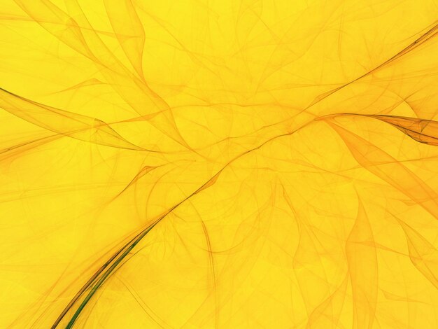 Foto ilustração de renderização 3d de fundo fractal abstrato amarelo