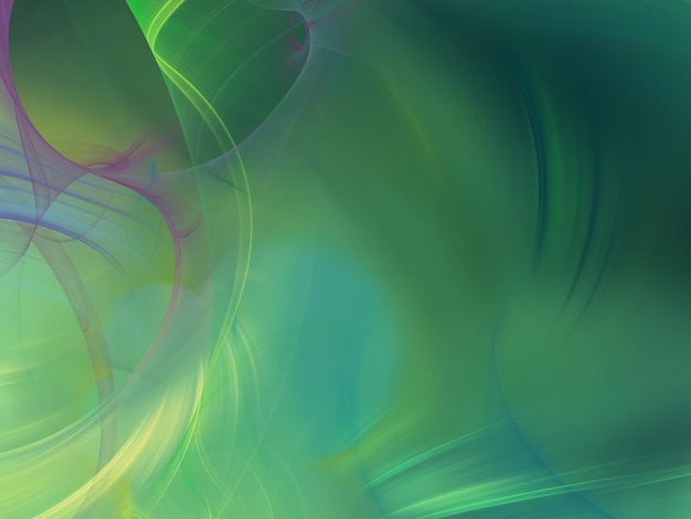 ilustração de renderização 3D de fundo fractal abstrato verde