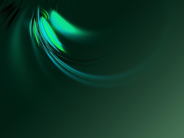 ilustração de renderização 3D de fundo fractal abstrato verde