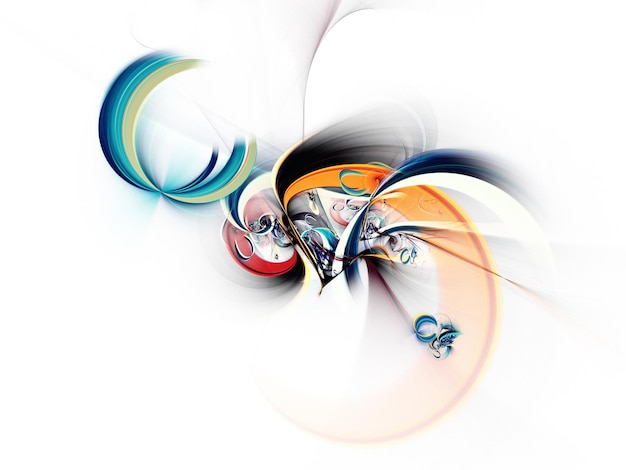 ilustração de renderização 3D de fundo fractal caótico abstrato