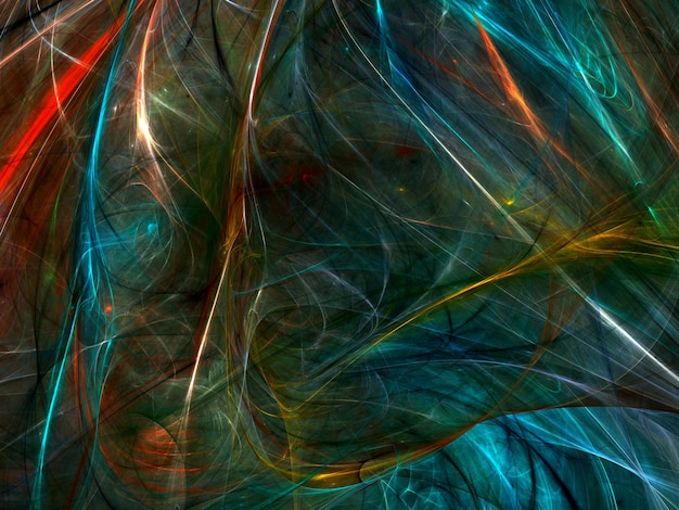 ilustração de renderização 3D de fundo fractal caótico abstrato