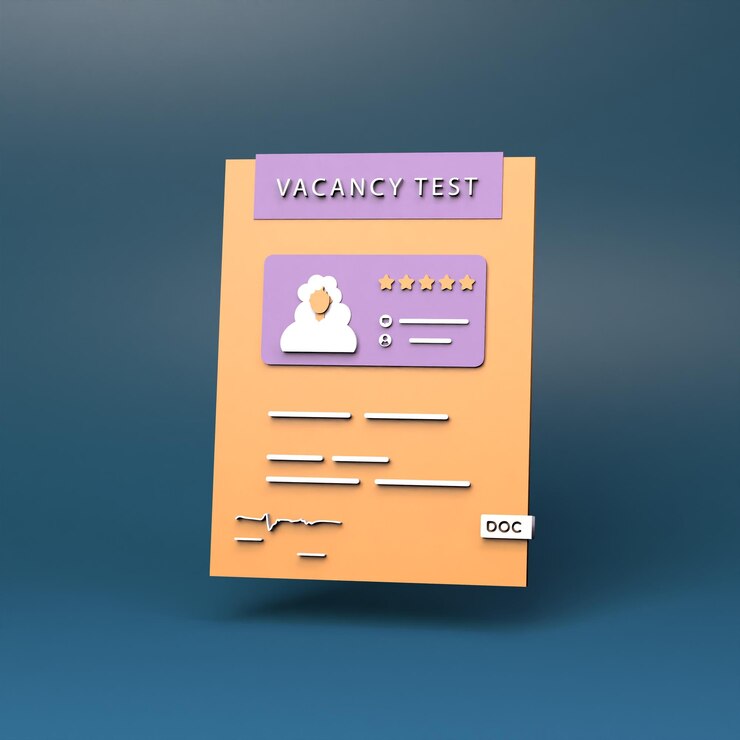 Foto ilustração de renderização 3d de ícone de teste de trabalho