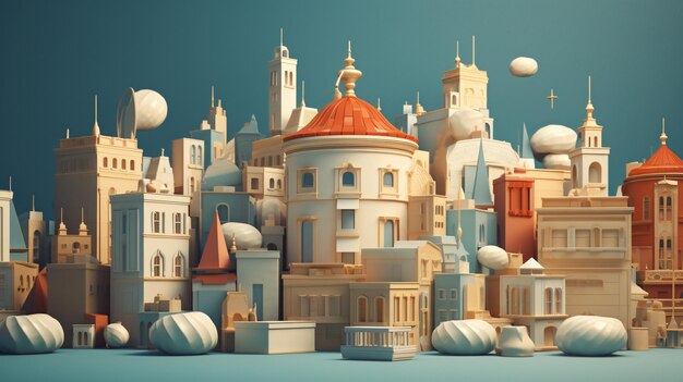 Foto ilustração de renderização 3d de trabalho de caridade