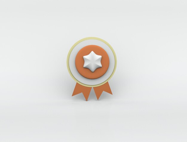 Ilustração de renderização em 3D do Medal Awards