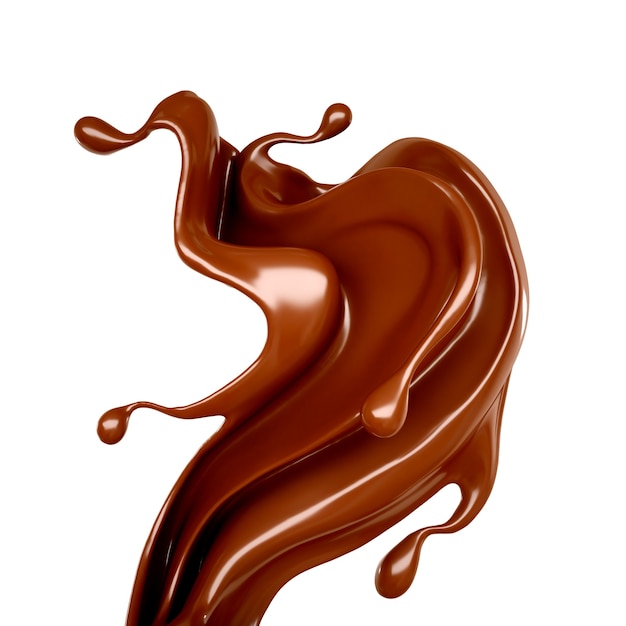 Foto ilustração de respingo de chocolate