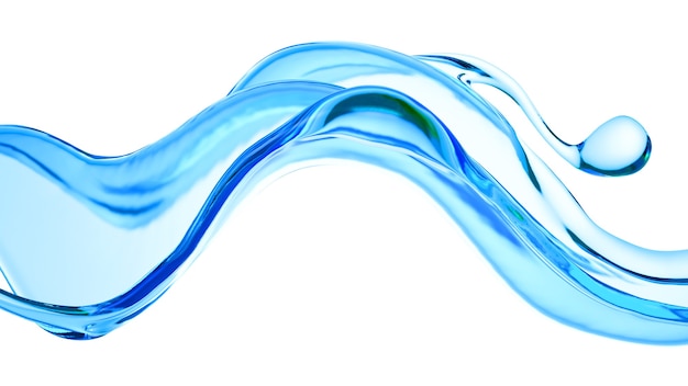 Ilustração de respingo de líquido azul claro