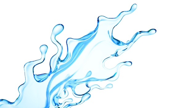 Foto ilustração de respingo de líquido azul claro