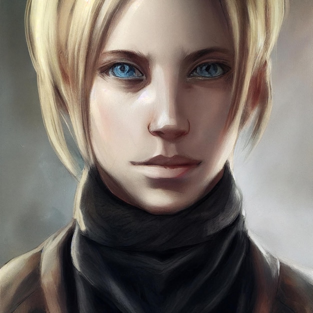 Ilustração de retrato de mulher bonita