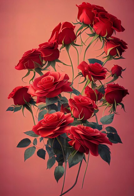 Foto ilustração de rosas de jardim