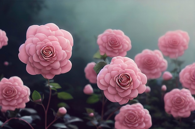 ilustração de rosas de jardim