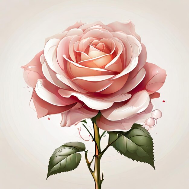 Ilustração de rosas rosas