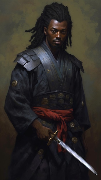 ilustração de samurai