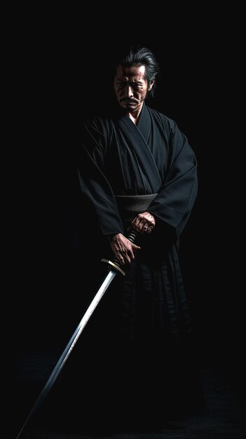 Foto ilustração de samurai