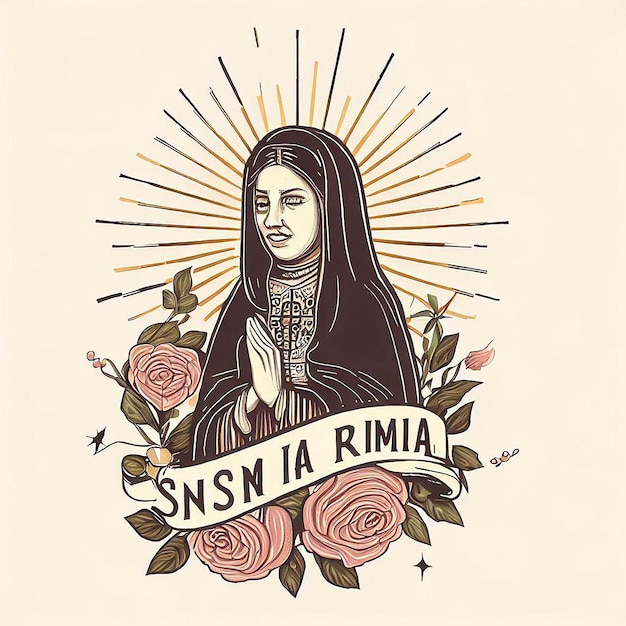 Ilustração de Santa Rosa de Lima