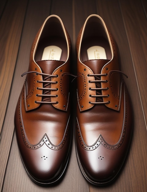 Foto ilustração de sapatos formais de couro em ia