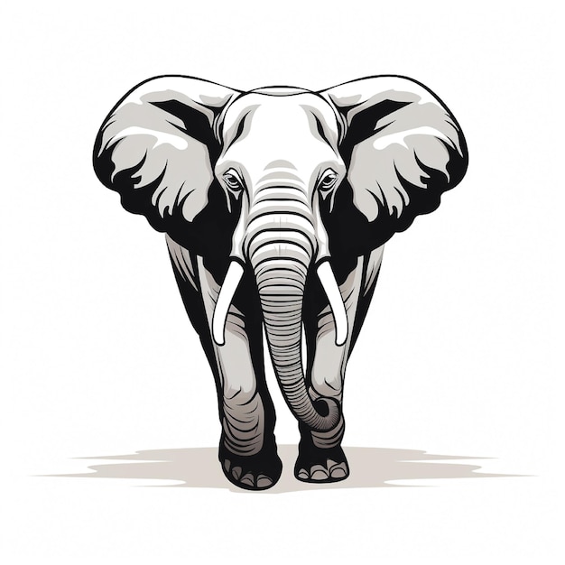 Ilustração de silhueta de elefante