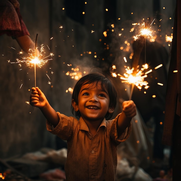 ilustração de Sparklers em Diwali