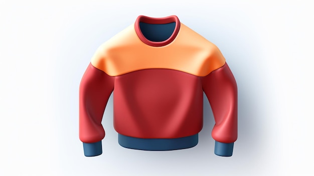 Ilustração de sweatshirt tema esportivo desenho animado 3D iconisometricmin